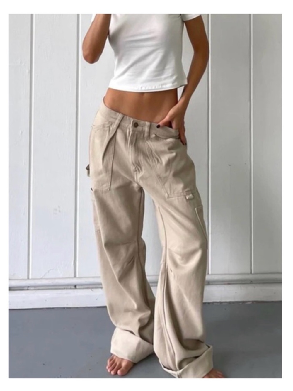 NWT Lioness Miami Vice Linen-Cotton Blend Oversized Cargo Pant Size S NEW - Picture 3 of 8